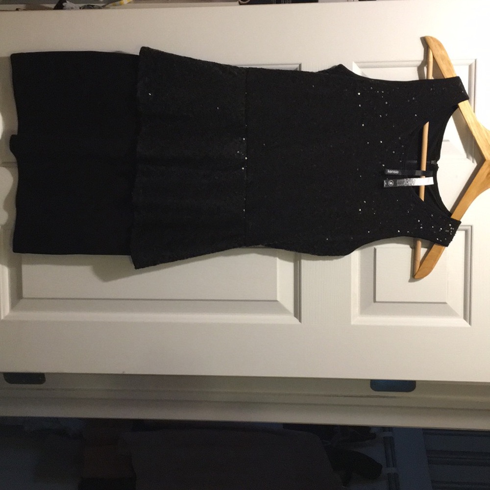 Sparkly little black dress
